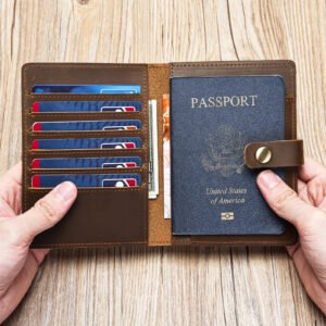 Leather passport holder