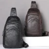 1 (12) Black leather sling bags, color comparison collage
