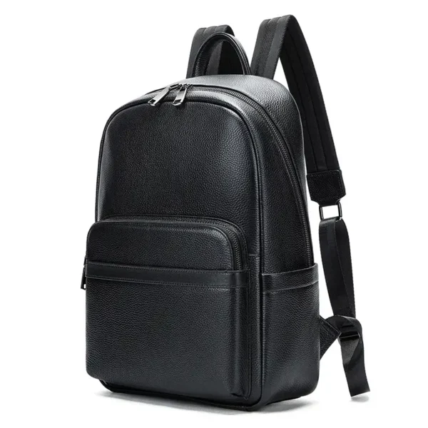 Classic Daily All-match Men Leather Backpack