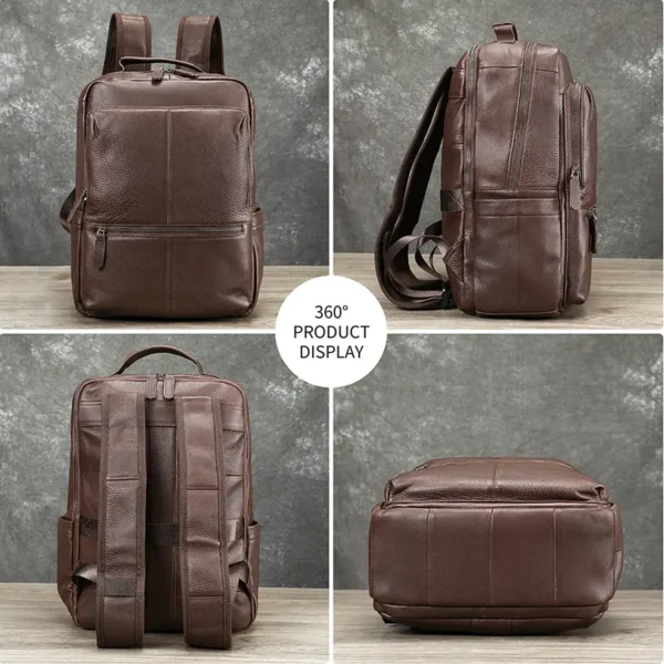1 (3) Streetwear Fashion Men Leather Backpack