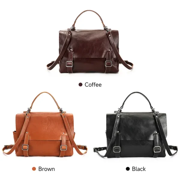 1 (8) Multicolor leather satchel bag collection, different styles