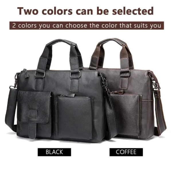 10 Black leather tote bag two-color collection display
