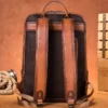 14 Tooling Vintage Men Genuine Leather Backpack Low MOQ Bulk Wholesale Private Label
