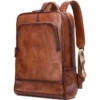 20 Tooling Vintage Men Genuine Leather Backpack Low MOQ Bulk Wholesale Private Label