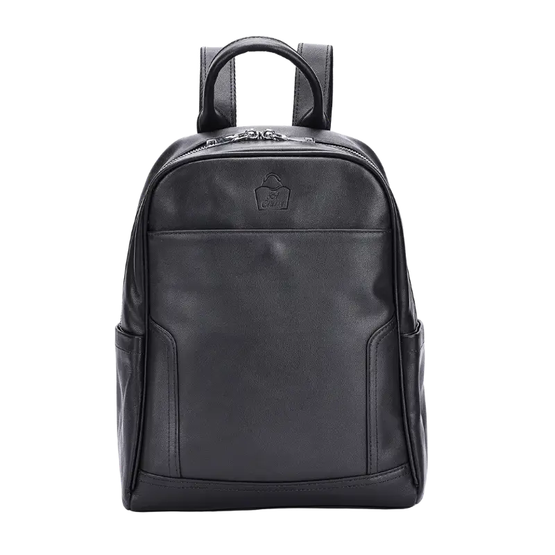 genuine leather backpack display