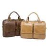 8002 (27) Brown and tan leather briefcase color comparison collage