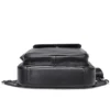 9 Black leather sling bag, multi-angle display