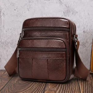 Wholesale Brown Large Capacity Leather Shoulder Bag OEM Wholesale brown large capacity leather shoulder bag OEM supplier