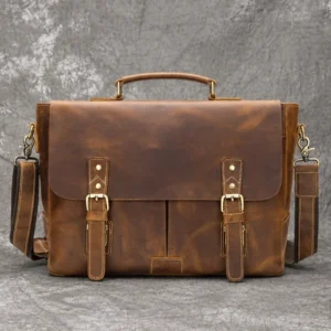 Wholesale Crazy Horse Leather Tote Bag for Men Wholesale crazy horse leather tote bag for men custom logo supplier