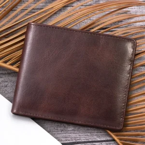 Wholesale leather travel wallet for men with passport holder