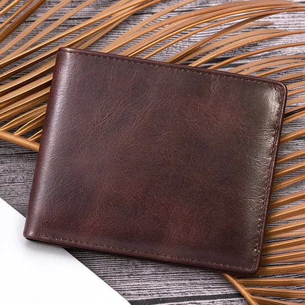 Wholesale leather travel wallet for men with passport holder