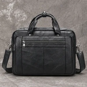 Wholesale Portable Black Leather Crossbody Messenger Briefcase OEM Wholesale portable black leather crossbody messenger briefcase OEM supplier