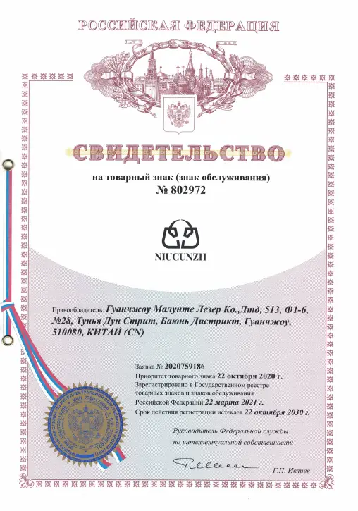 Russia NIUCUNZH Qualification Certification