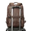 咖啡 (9) Streetwear Fashion Men Leather Backpack