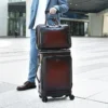 渐变咖啡 (12) Matte Finish Anti-Fingerprint Leather Luggage