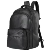 首图 Minimalist Solid Color Men Genuine Leather Backpack Bulk Wholesale OEM Custom