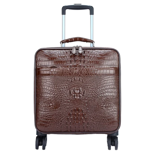 首图 Minimalist Solid Color Genuine Leather Luggage