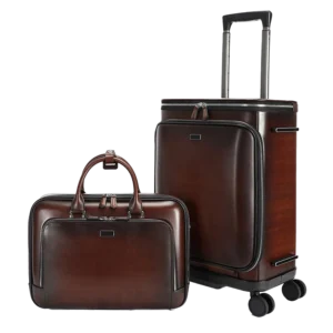 Matte Finish Anti-Fingerprint Leather Luggage