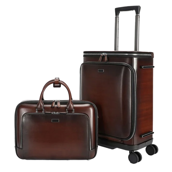 首图 Matte Finish Anti-Fingerprint Leather Luggage