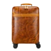 首图 Warm brown leather trolley luggage multi-angle product collage