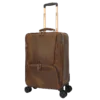 首图 Classic brown leather trolley luggage, plain background