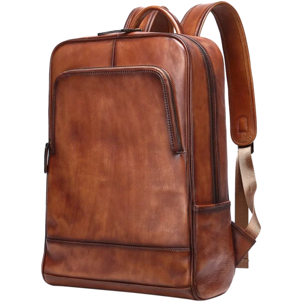 首图 Tooling Vintage Men Genuine Leather Backpack Low MOQ Bulk Wholesale Private Label