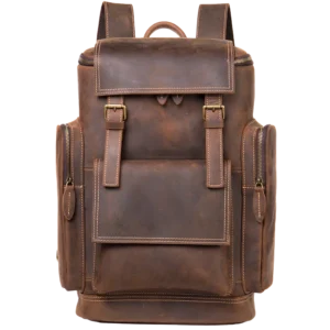 Retro Full Grain Men Leather Backpack