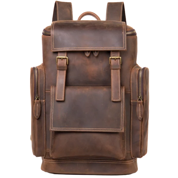 首图 Retro Full Grain Men Leather Backpack