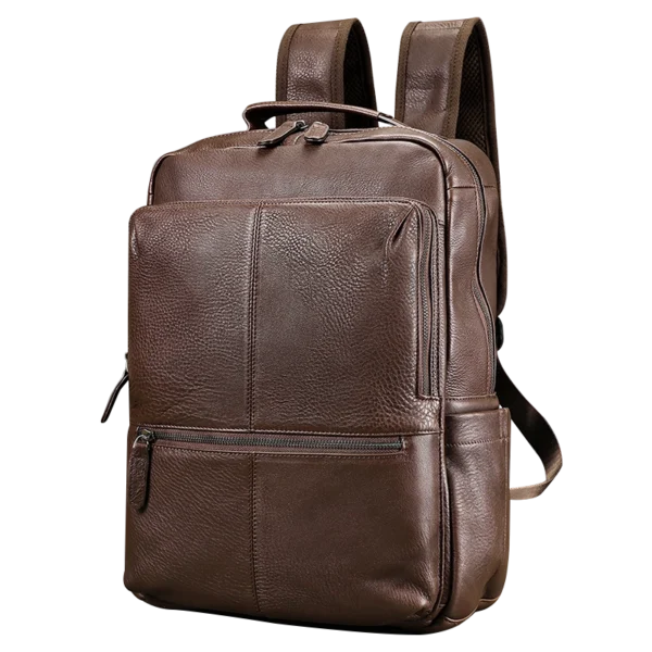 首图 Streetwear Fashion Men Leather Backpack
