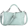 首图 Vintage light blue leather hobo bag, studio shot