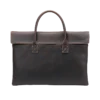 首图 Man wearing brown leather messenger bag, casual outdoor style