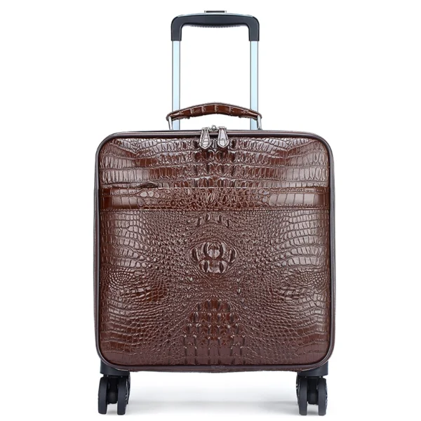 首图白底 Minimalist Solid Color Genuine Leather Luggage
