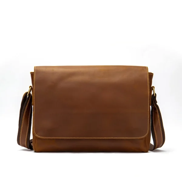 首图白底图 Black leather backpack with smooth finish, studio shot