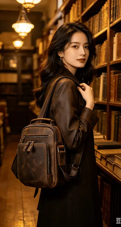 lady wears a mini bag
