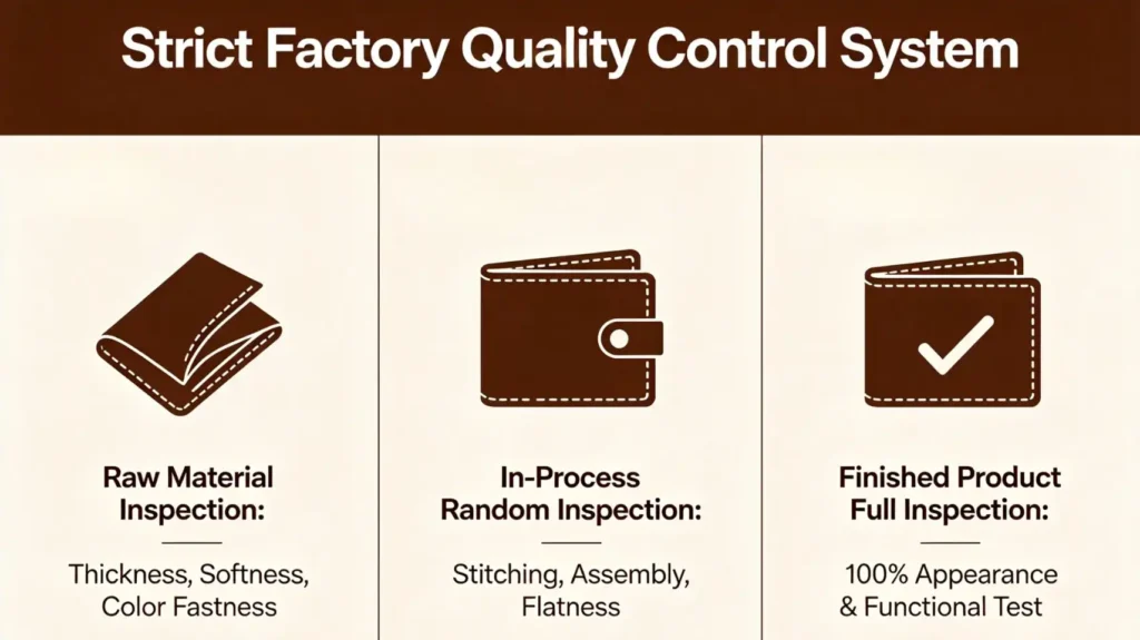 leather bag inspection process