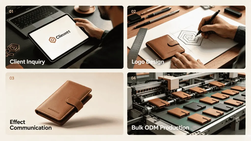 mens leather bag ODM process