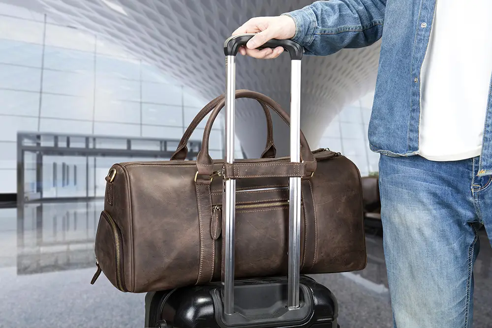 large capacity leather tote bags wholesale for travel