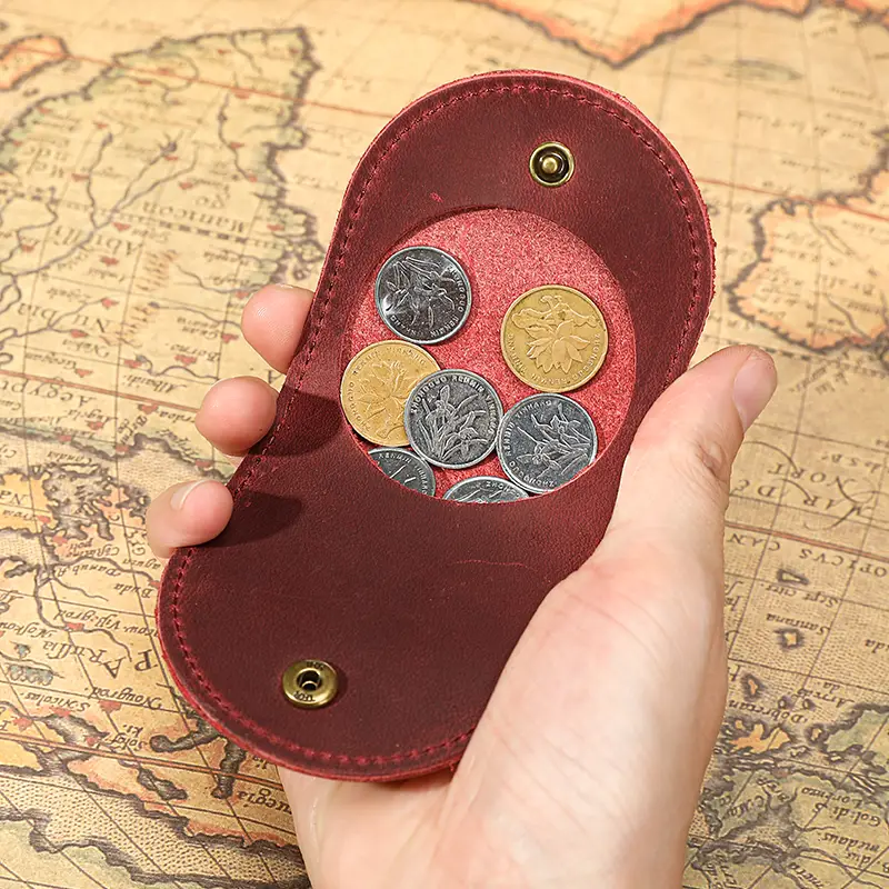 colored crazy horse leather wallet made by our factory