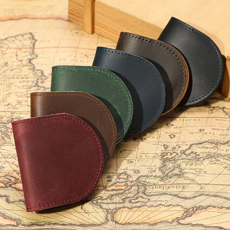 colored crazy horse leather wallet made by our factory