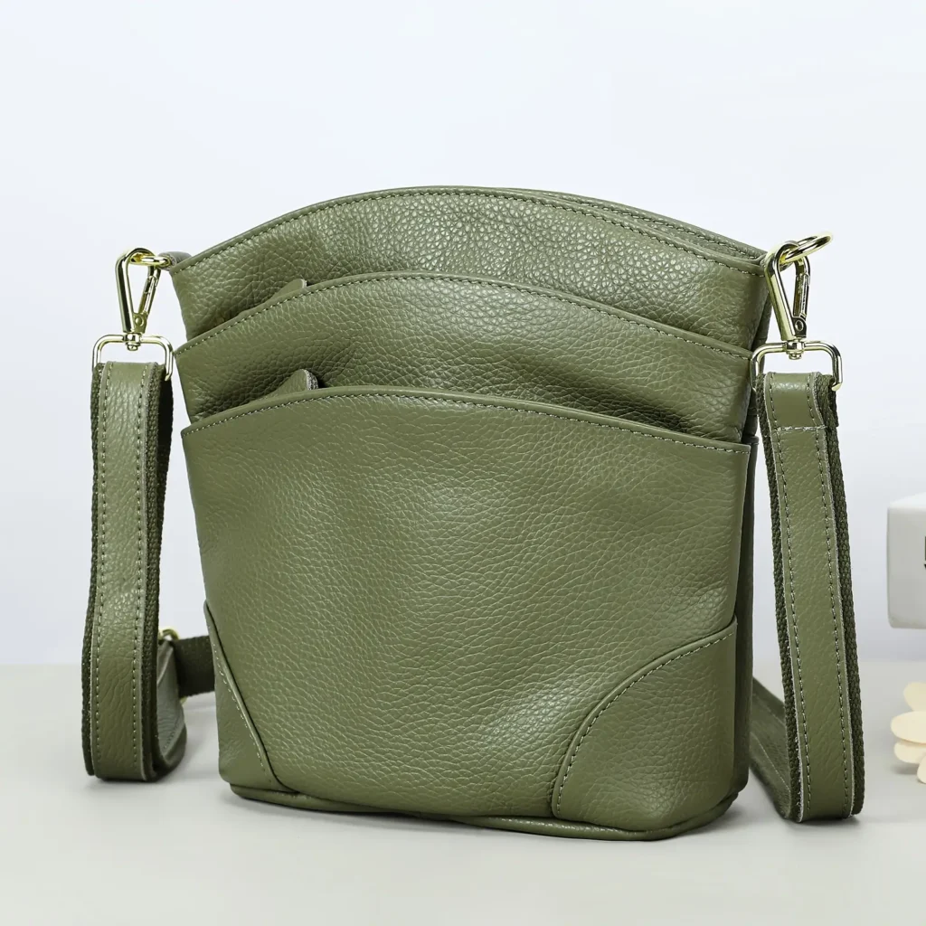 women’s top‑grain cowhide bucket crossbody‑bag‑daily‑shoulder‑bag‑mvabag