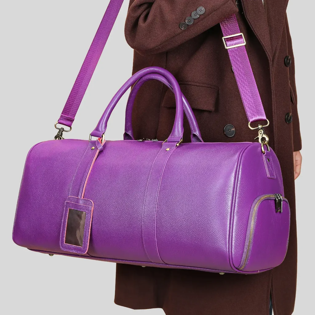vintage leather shoulder tote handbag for vacation travelling women