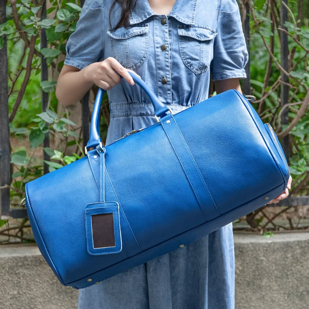 vintage leather shoulder tote handbag for vacation travelling women