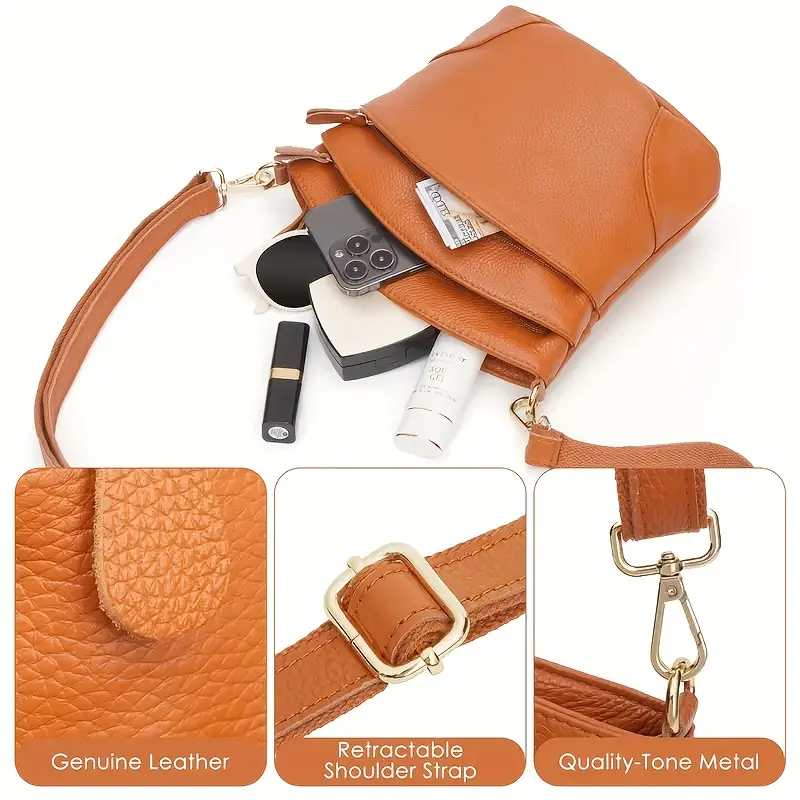 women’s top‑grain cowhide bucket crossbody‑bag‑daily‑shoulder‑bag‑mvabag