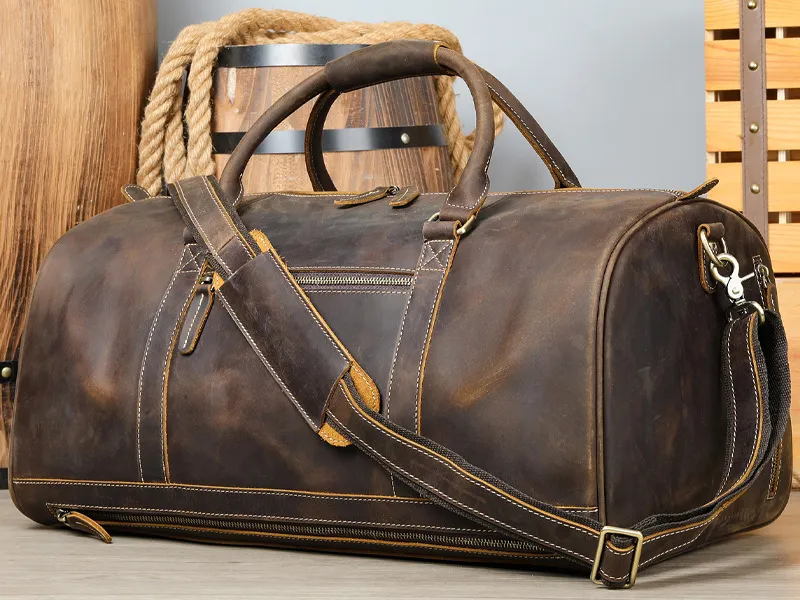 leather travel tote bags