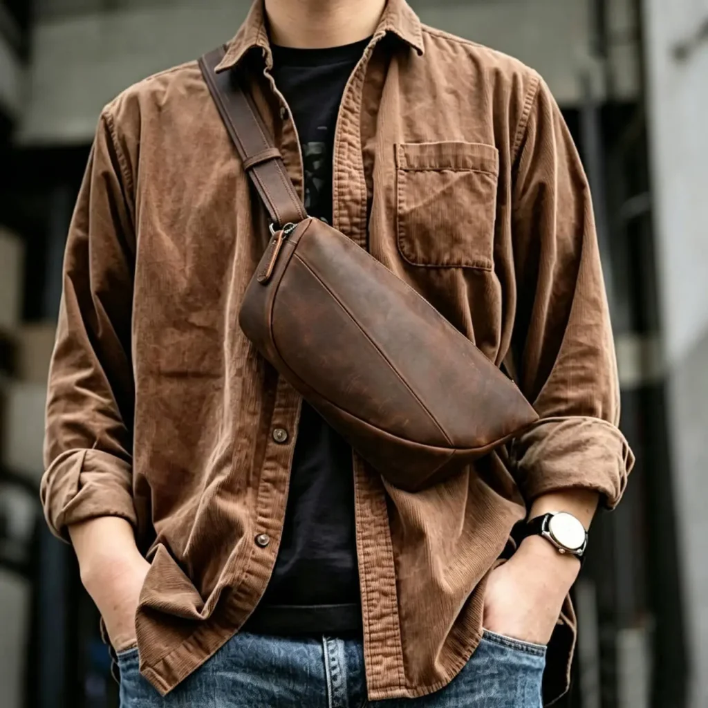 Wholesale Crazy Horse Leather Chest Bags