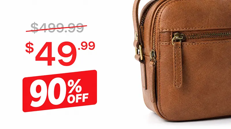 Fake inflated original prices create false bargain feeling for shoppers.