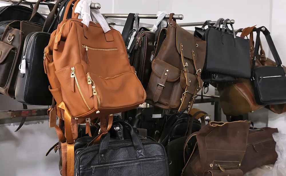 Marrant genuine leather bag made of imported top-grain yellow cowhide