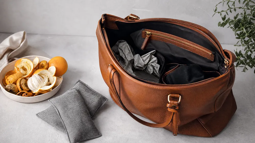 genuine leather bags odor removal