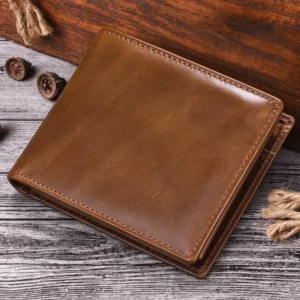 Wholesale brown large leather wallet for men bulk supplier