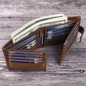 Wholesale Large Capacity RFID Blocking Leather Wallet OEM ODM Wholesale large capacity RFID blocking leather wallet OEM ODM